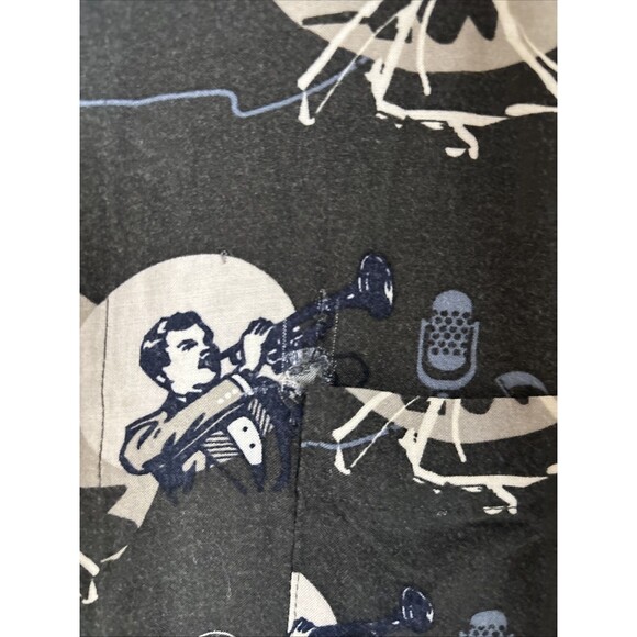 Vintage 80s City Streets Men's L Button Down Shirt Jazz Pattern - Picture 6 of 8